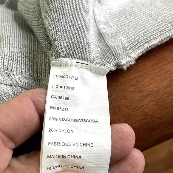 NWOT Tristan Light Grey Viscose Long Sleeved Crew Neck Sweater, Size L - Picture 11 of 13